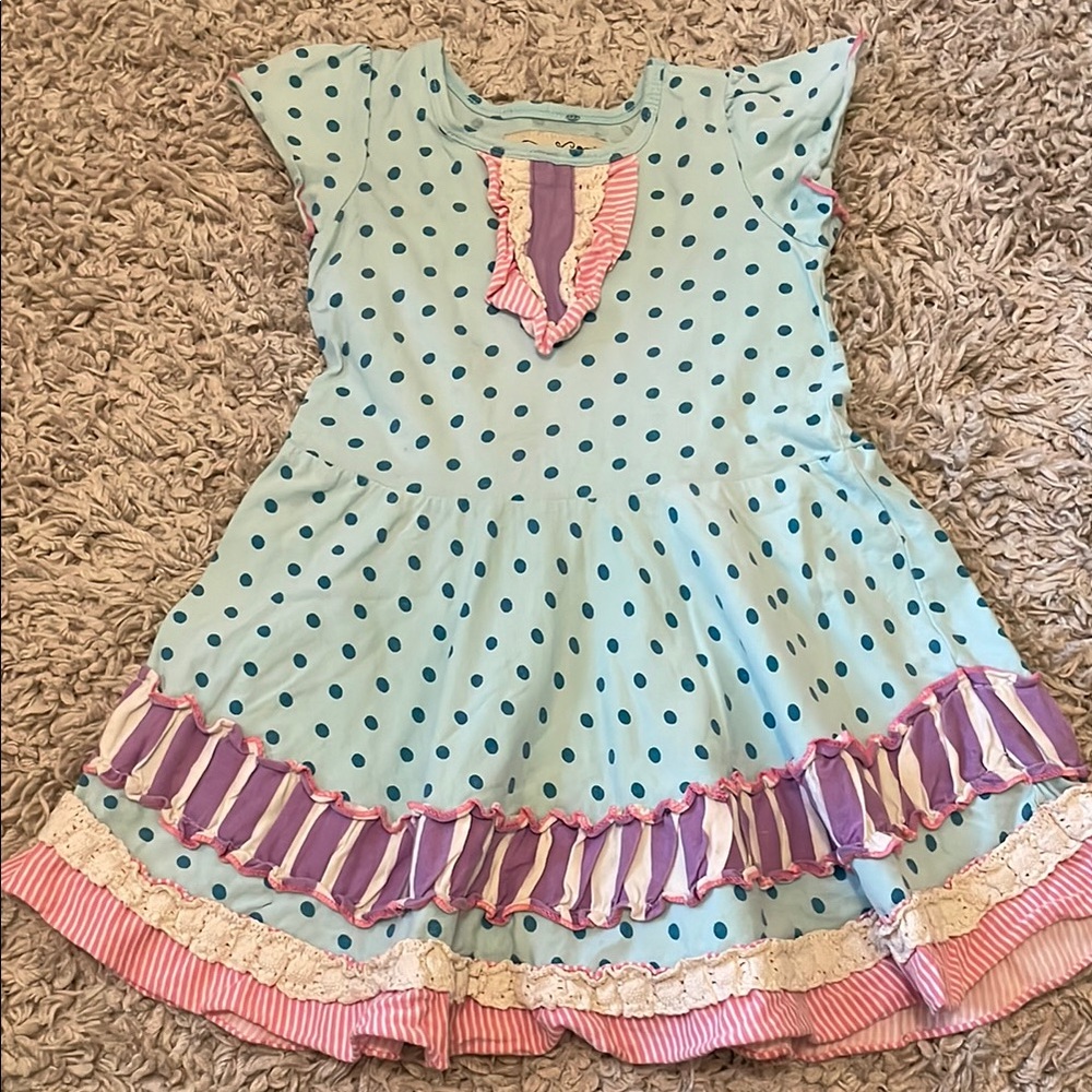 Liv & Monkey Sweetheart Henley Dress, Size 4T